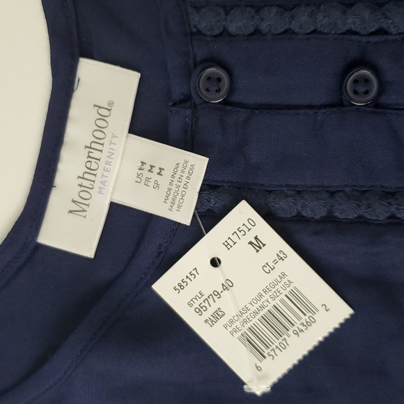 Motherhood Maternity Blouse Navy - Picture 4 of 11